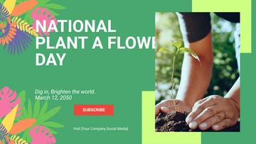 Free National Plant a Flower Day YouTube Ad Template to Edit Online