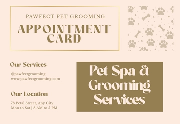 Free Aesthetic Appointment Card to Edit Online