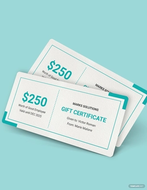 Congratulations Gift Certificate Template