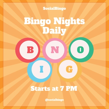 Free Bingo Instagram Post Template to Edit Online