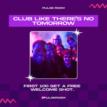 Free Modern Club Instagram Post Template to Edit Online