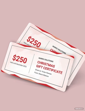 Customizable Gift Certificate Template
