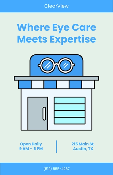 Free Simple Optical Eye Store Template to Edit Online