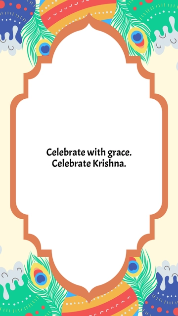 Free Professional Janmashtami Quotes Banner Template to Edit Online