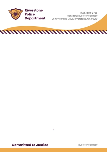 Free Police Letterhead Template to Edit Online