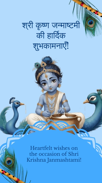 Free Janmashtami Quotes in Hindu Template to Edit Online