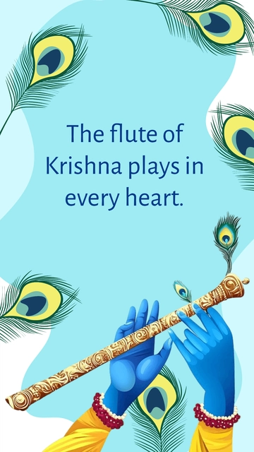 Free Aesthetic Janmashtami Quotes Template to Edit Online