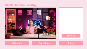 Free Pink Twitch Banner Overlay Template to Edit Online