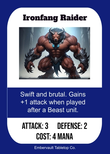 Free Tabletop Game Card Template to Edit Online