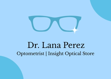 Free Optical Store Visiting Card Template to Edit Online