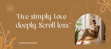 Free Brown Quote Facebook Cover Template to Edit Online