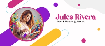 Free Colorful Artist Facebook Cover Template to Edit Online