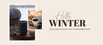 Free Winter Facebook Cover Template to Edit Online