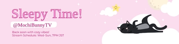 Free Kawaii Twitch Banner Template to Edit Online