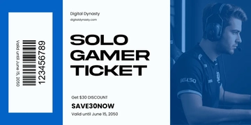 Free Blank Gaming Ticket Coupon Template to Edit Online