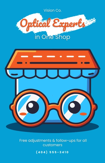 Free Optical Store Shop Design Template to Edit Online