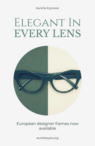 Free Elegant Optical Store Template to Edit Online