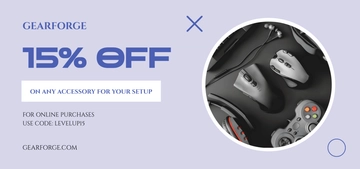 Free Gaming Accessories Coupon Template to Edit Online