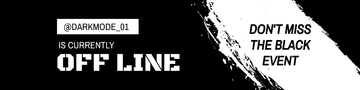 Free Black Event Twitch Banner Template to Edit Online