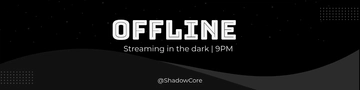 Free Dark Twitch Banner Template to Edit Online
