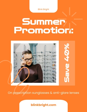 Free Optical Store Promotional Flyer Template to Edit Online