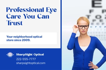 Free Professional Optical Store Banner Template to Edit Online