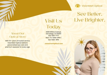 Free Blank Optical Store Pamphlet Template to Edit Online