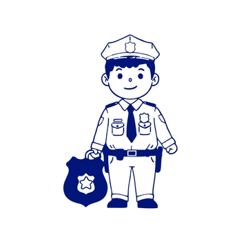 Free Colorful Police Outline Template to Edit Online