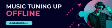 Free Music Twitch Banner Template to Edit Online