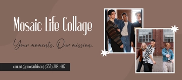 Free Aesthetic Facebook Collage Cover Template to Edit Online