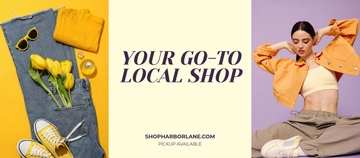 Free Simple Shop Facebook Cover Template to Edit Online
