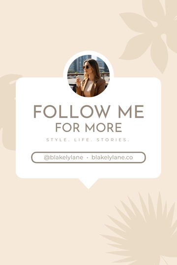 Free Follow Me Pinterest Pin Template to Edit Online