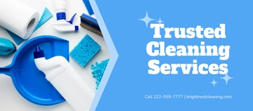 Free Cleaning Services Facebook Cover Template to Edit Online