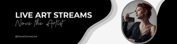 Free Artist Twitch Banner Template to Edit Online