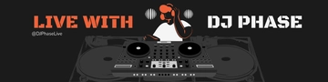 Free DJ Twitch Banner Template to Edit Online