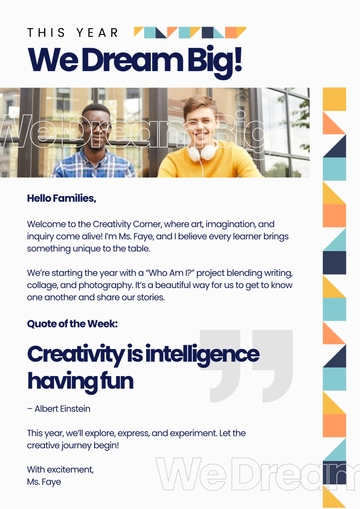 Free Creative Back To School Email Newsletter Template to Edit Online