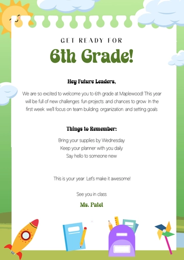 Free Back To School Student Newsletter Template to Edit Online