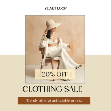 Free Clothing Sale Instagram Post Template to Edit Online