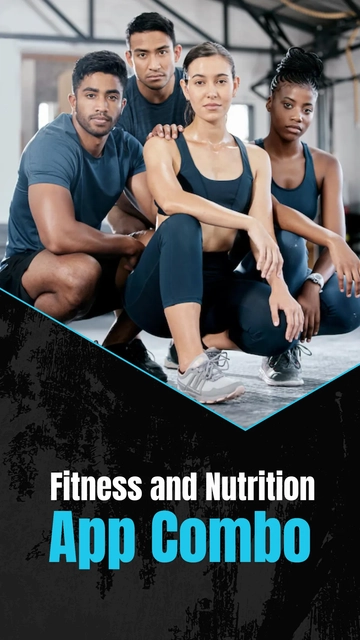 Free Fitness and Nutrition App Instagram Story Template to Edit Online