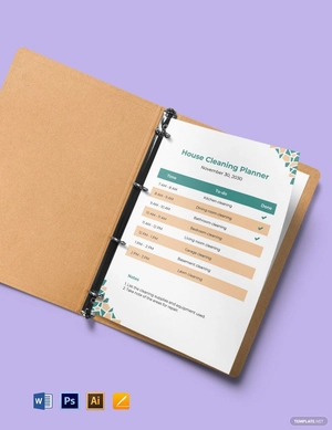 House Cleaning Planner Template