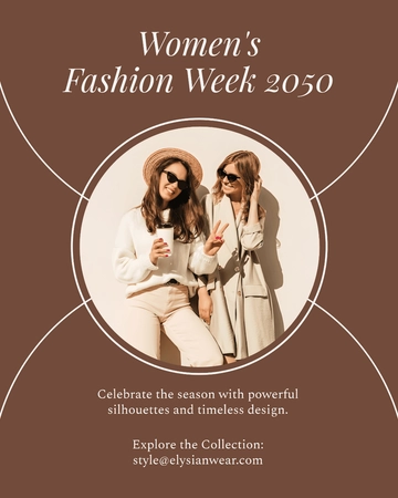 Free Women's Fashion Week Social Media Template to Edit Online