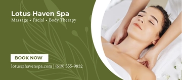 Free Spa Facebook Cover Photo Template to Edit Online