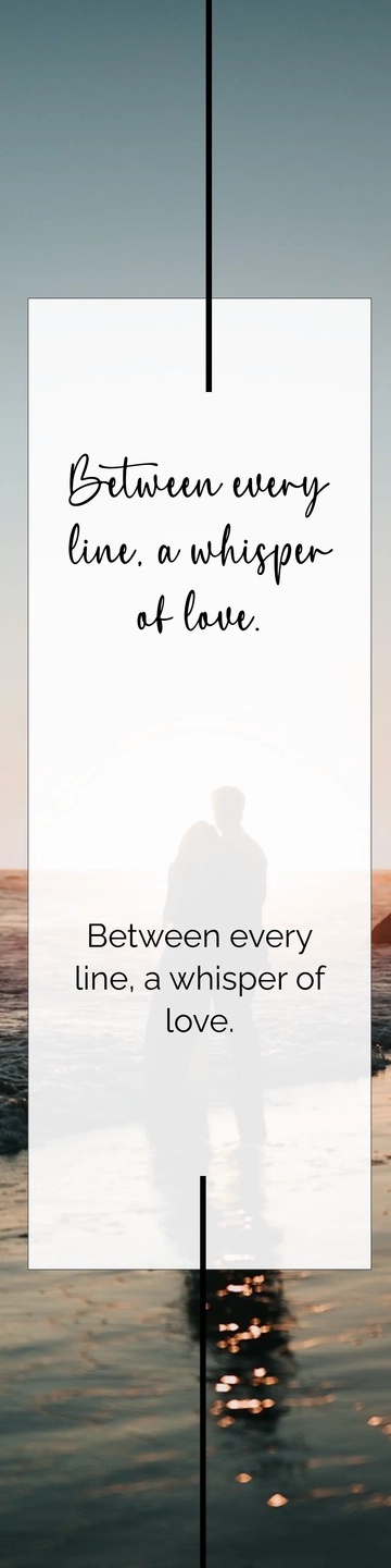 Free Romantic Valentine Bookmark Template to Edit Online