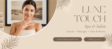Free Spa Salon Facebook Cover Template to Edit Online