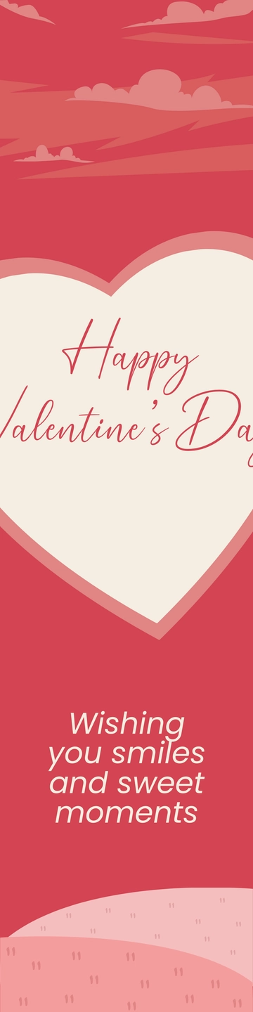 Free Happy Valentine Bookmark Template to Edit Online