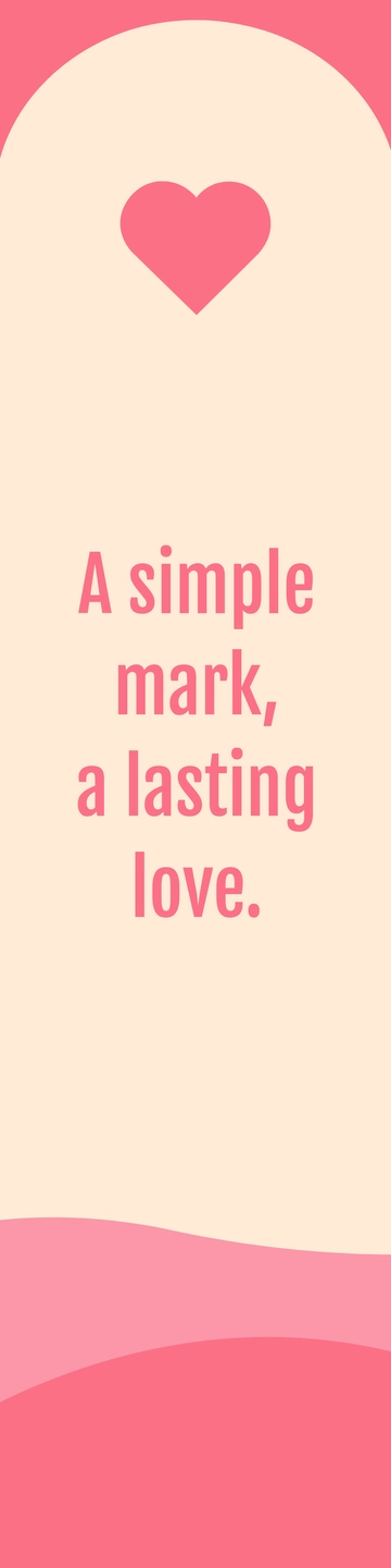Free Aesthetic Valentine Coloring Bookmark Template to Edit Online