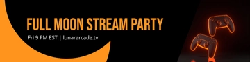 Free Full Moon Twitch Banner Template to Edit Online