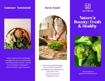 Free Organic Food Brochure Template to Edit Online