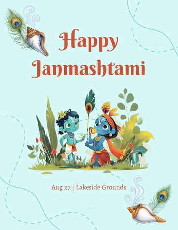 Free Janmashtami Flyer Template to Edit Online