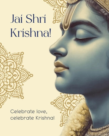 Free Janmashtami Instagram Post Template to Edit Online
